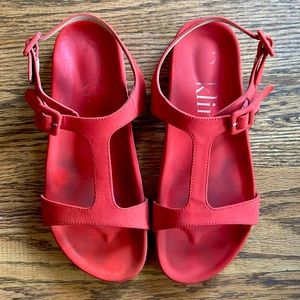 Beklina Vegan Sandals Red